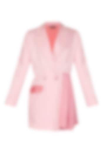 Blush Pink Pearl Blazer Dress by Mani Bhatia