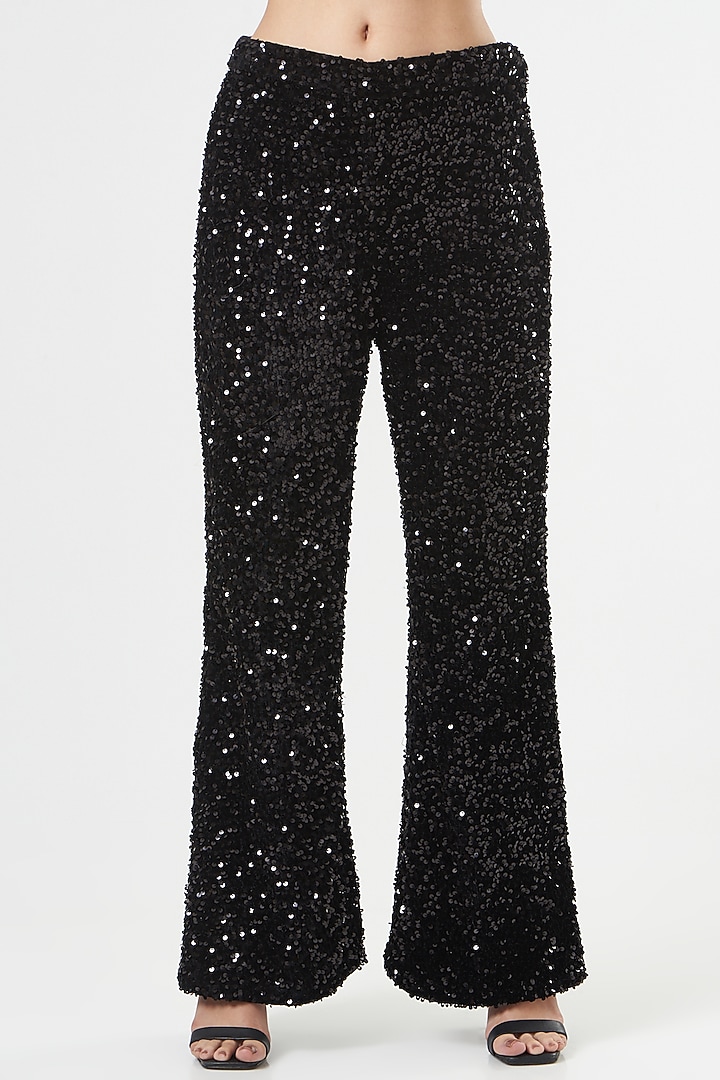Black Embroidered Co-Ord Set by Mani Bhatia at Pernia's Pop Up Shop