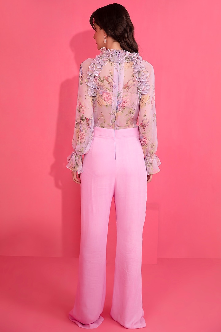 Lilac Printed Jumpsuit by Mani Bhatia at Pernia's Pop Up Shop