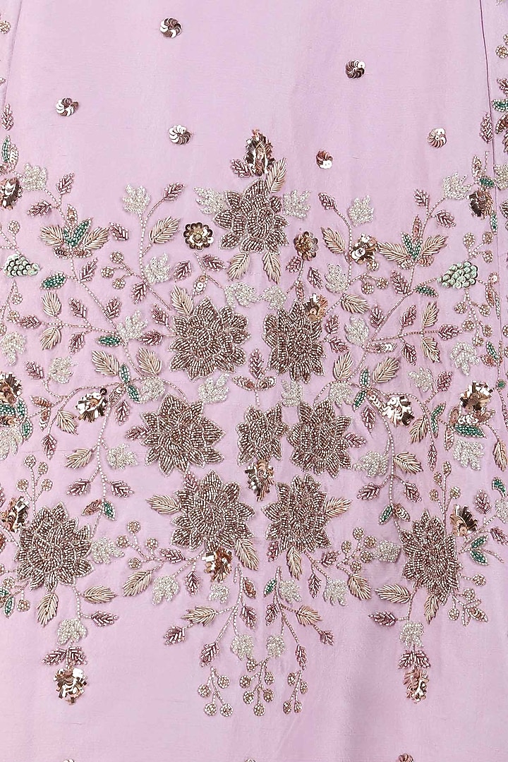 Lavender cutdana embroidered lehenga set available only at Pernia's Pop Up Shop.