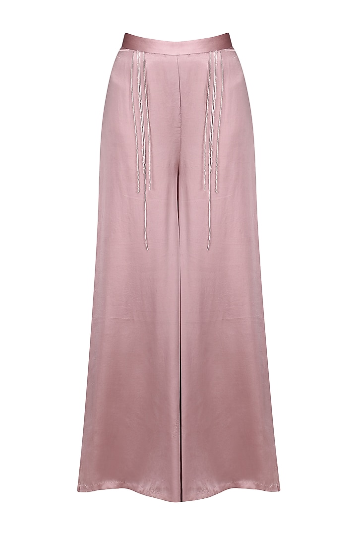 Lilac embellished jacket with palazzo pants available only at Pernia's Pop Up Shop.