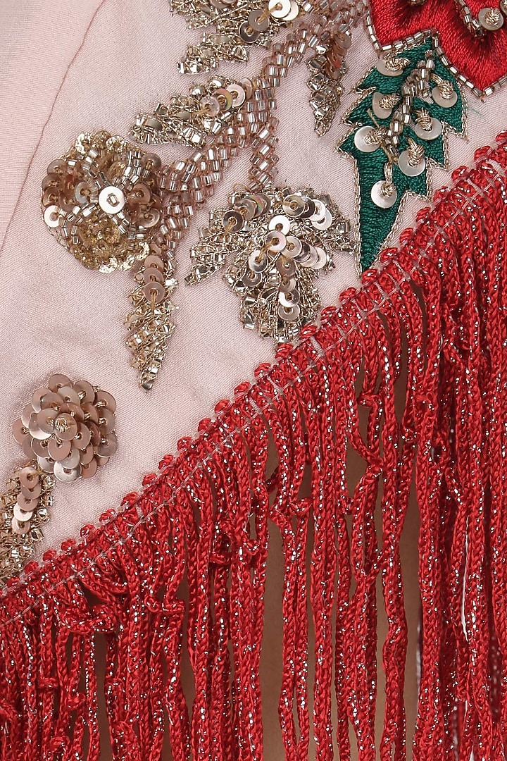 Pink straight fringed suit and pants set available only at Pernia's Pop Up Shop.