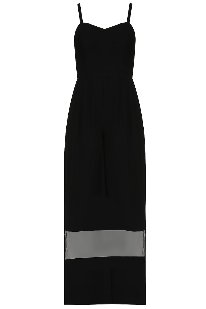 Black jumpsuit and embroidered cape set available only at Pernia's Pop Up Shop.