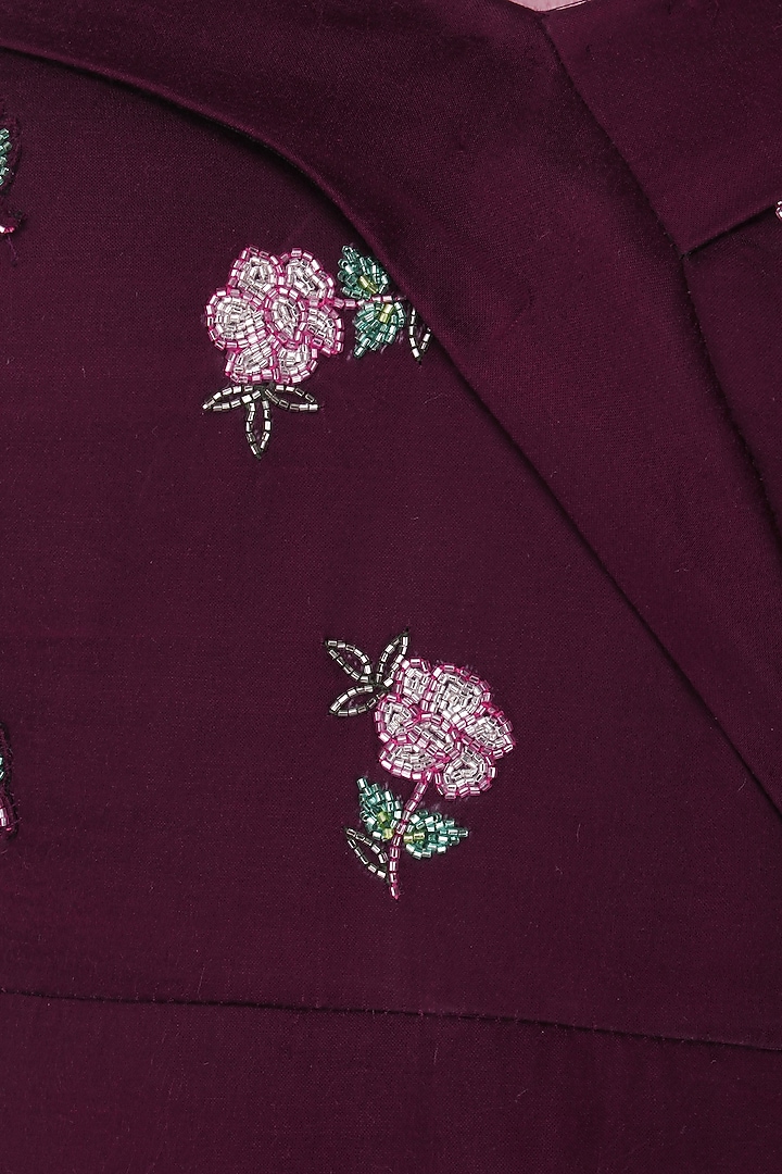 Maroon embroidered gown available only at Pernia's Pop Up Shop.