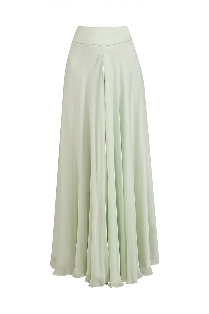Pear green embroidered kurta and sharara pants set available only at Pernia's Pop Up Shop.