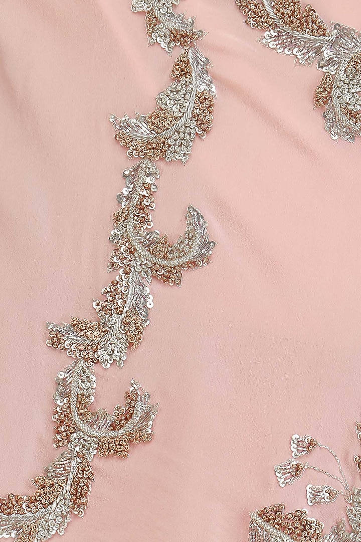 Pink embroidered cape and palazzo pants set available only at Pernia's Pop Up Shop.
