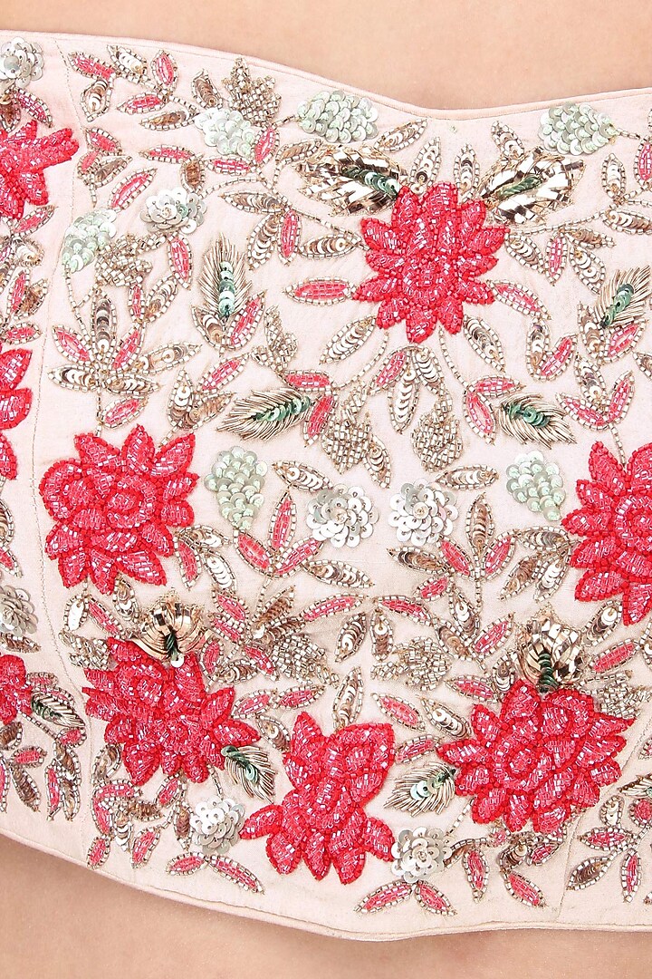 Pink cutdana embroidered lehenga set available only at Pernia's Pop Up Shop.