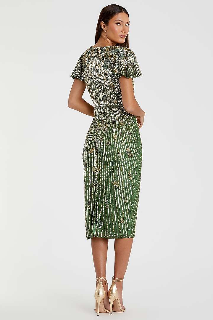 slim fit dress slacks Sage Lace Mesh Overlay Maxi Dress – PinkBlush main image 1