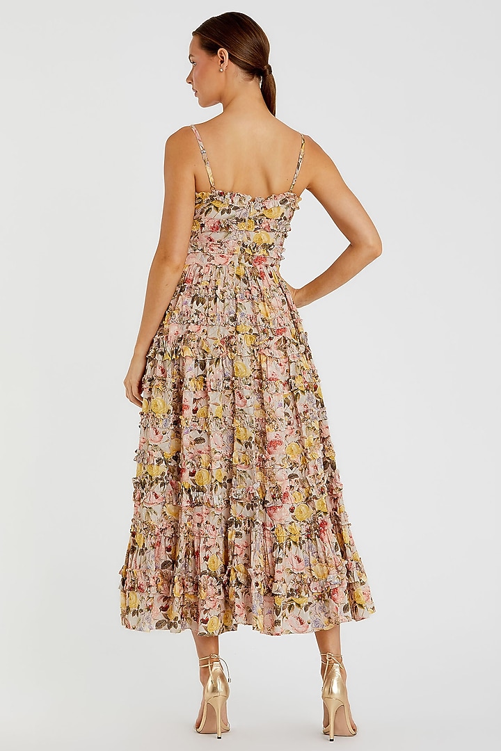 Multi-Colored Cotton Midi Cocktail Dress by Mac Duggal at Pernia's Pop Up Shop