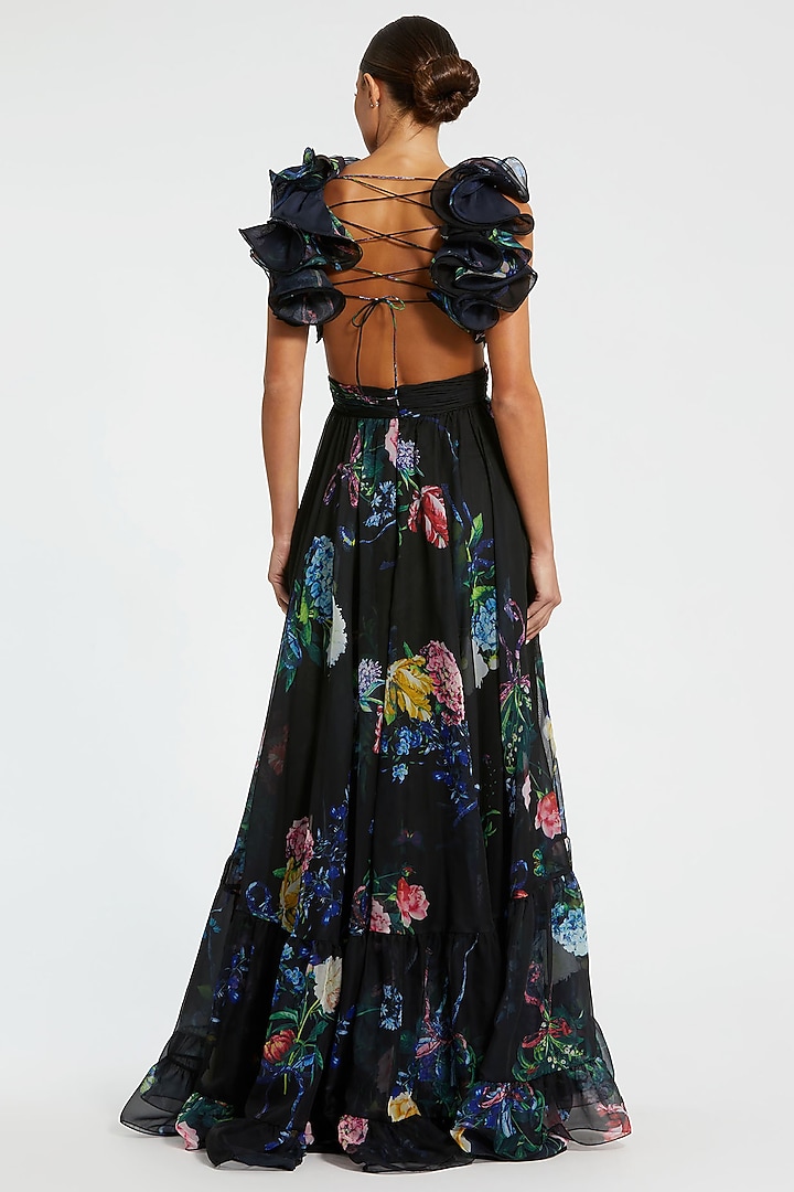  Black Chiffon Engagement Gown by Mac Duggal at Pernia's Pop Up Shop