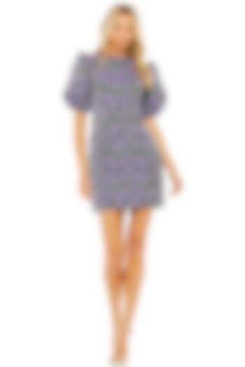 Purple Brocade Mini Cocktail Dress by Mac Duggal at Pernia's Pop Up Shop
