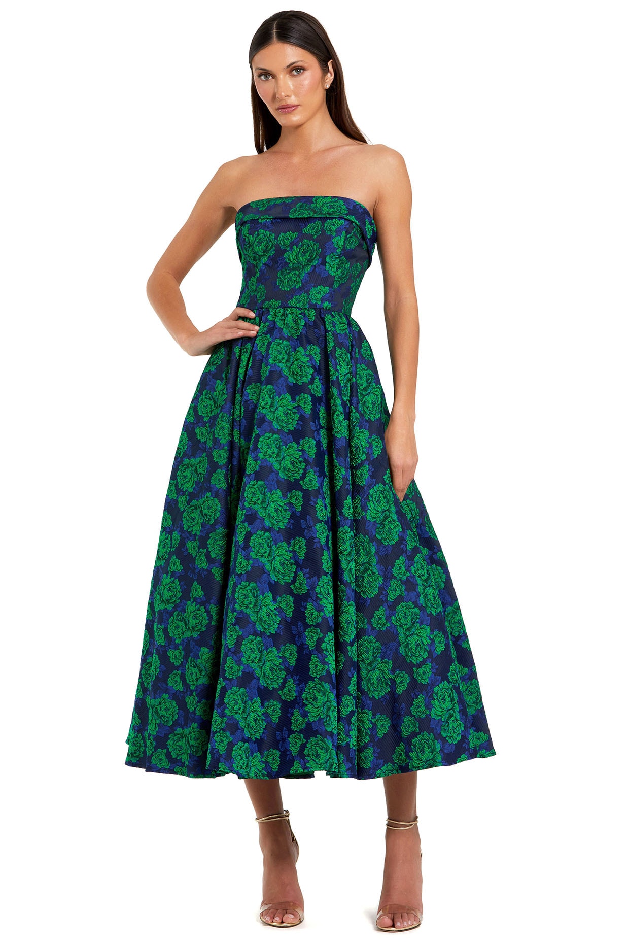 MAC DUGGAL プリーツプランジネックベルテッドラインドレス MCDL0125195_1.jpg
