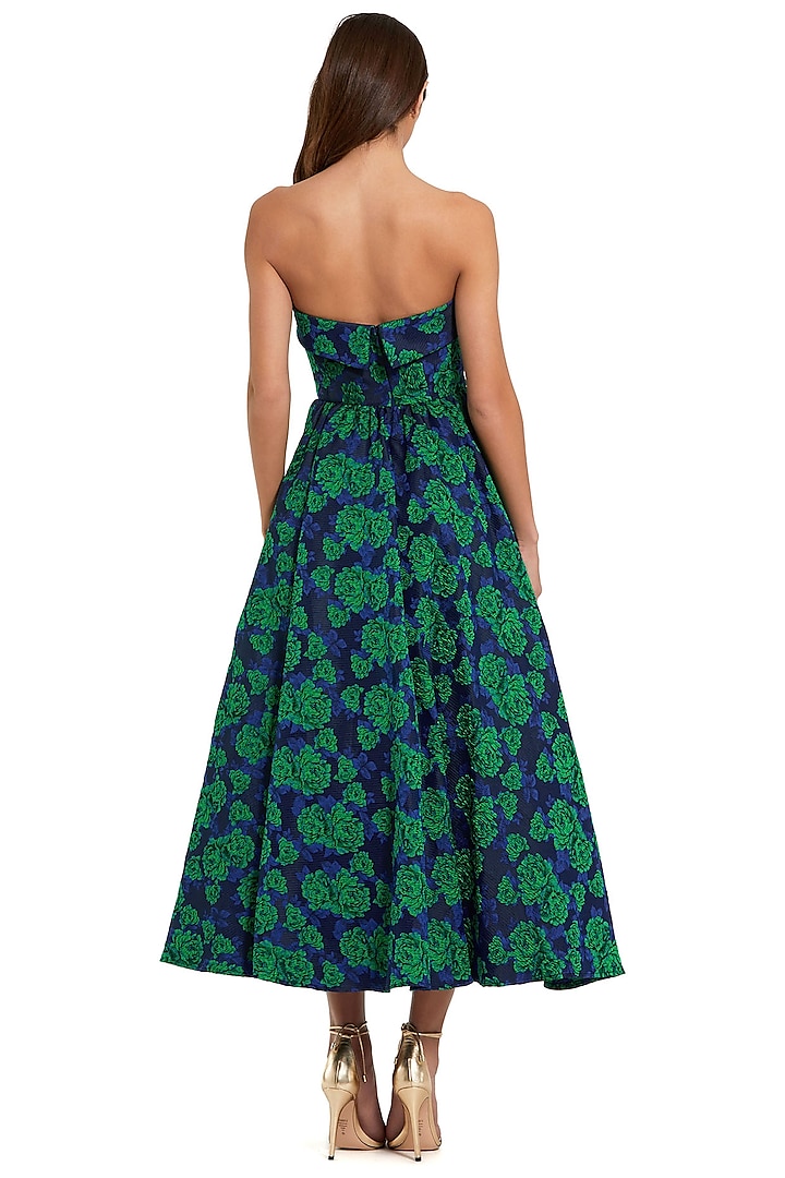 Emerald Green Brocade A-Line Strapless Midi Dress by Mac Duggal at Pernia's  Pop Up Shop 2026