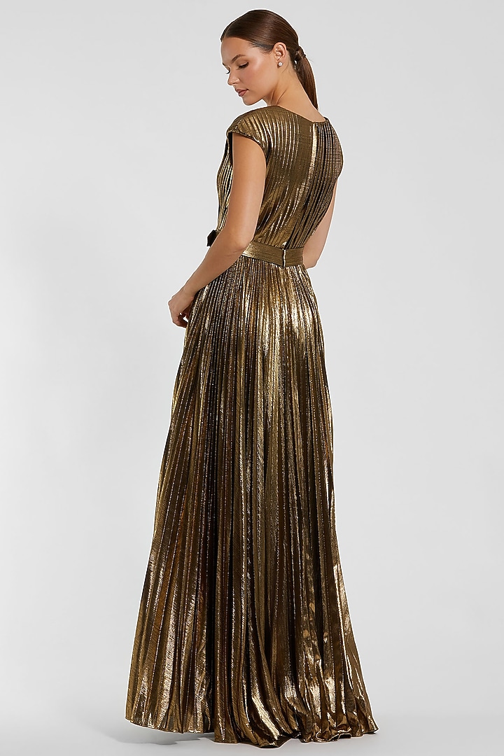 Bronze Metallic Jersey Engagement Gown by Mac Duggal at Pernia's Pop Up Shop
