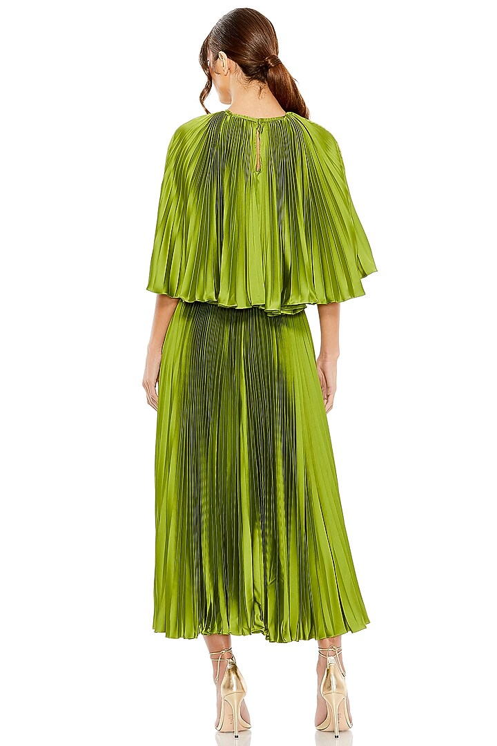Apple Green Polyester Midi Party Wear Dress by Mac Duggal at Pernia's Pop Up Shop