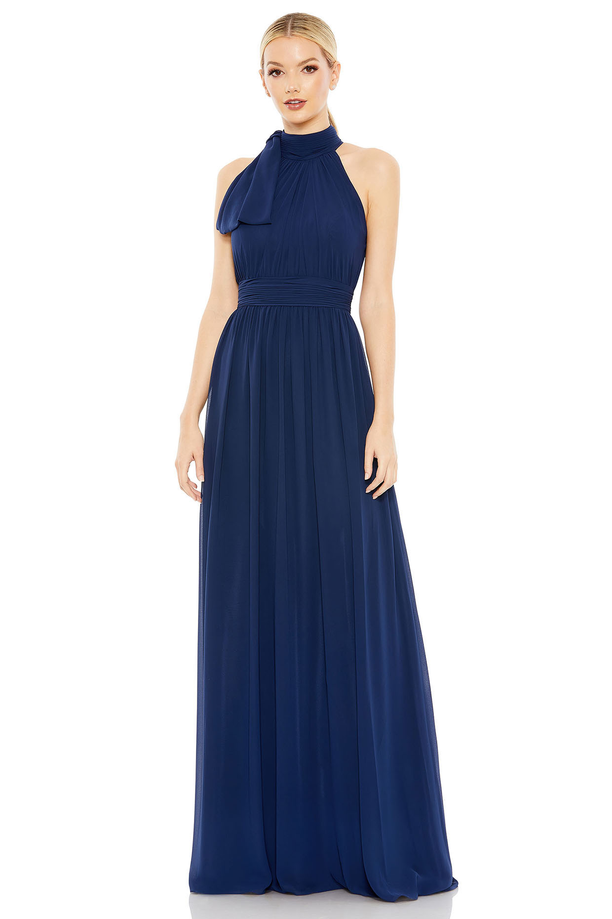 Midnight Blue Polyester Engagement Gown by Mac Duggal at Pernia's Pop Up Shop