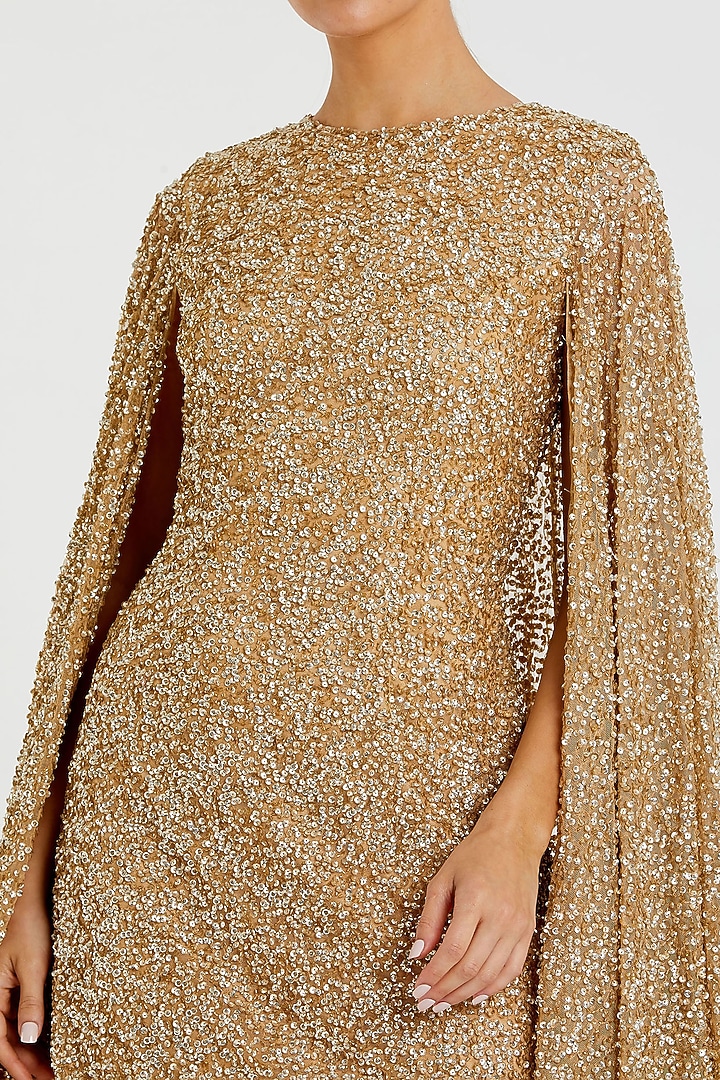 Black Polyester Sequins Embellished Mini Cocktail Dress by Mac Duggal at Pernia's Pop Up Shop