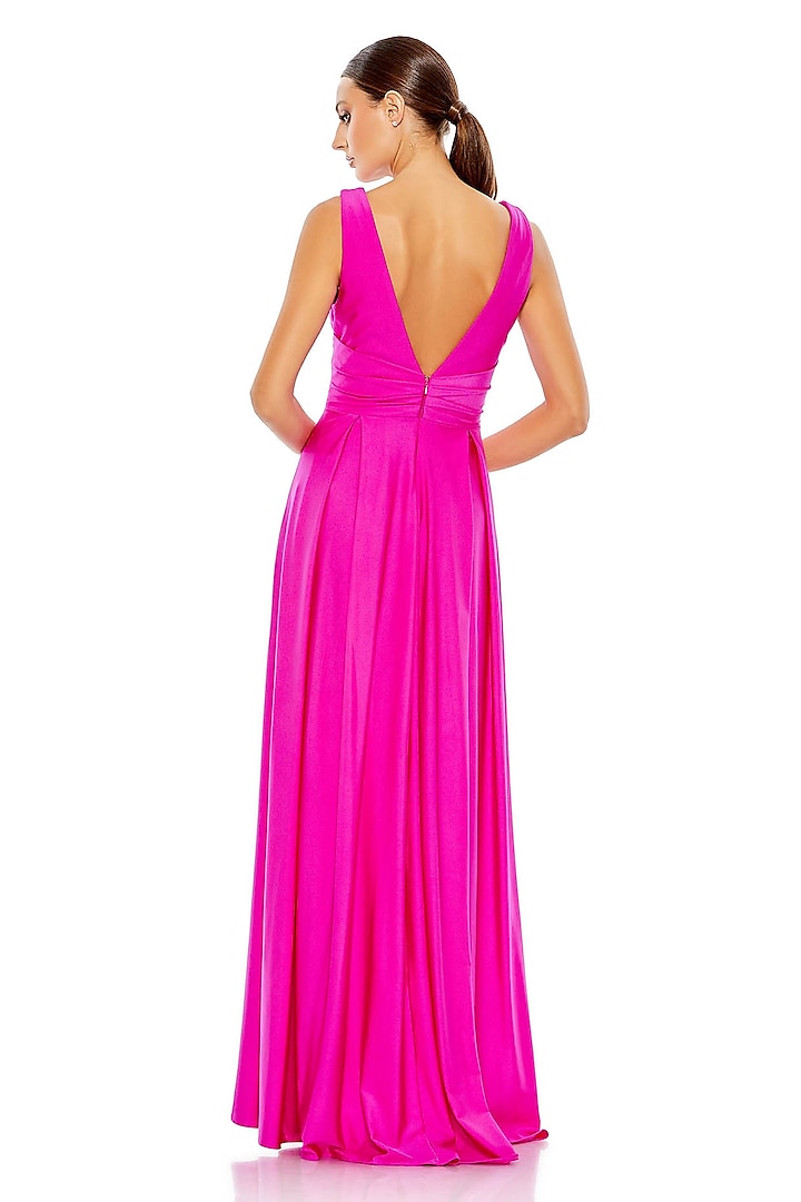 Hot Pink Polyester Engagement Gown by Mac Duggal at Pernia's Pop Up Shop