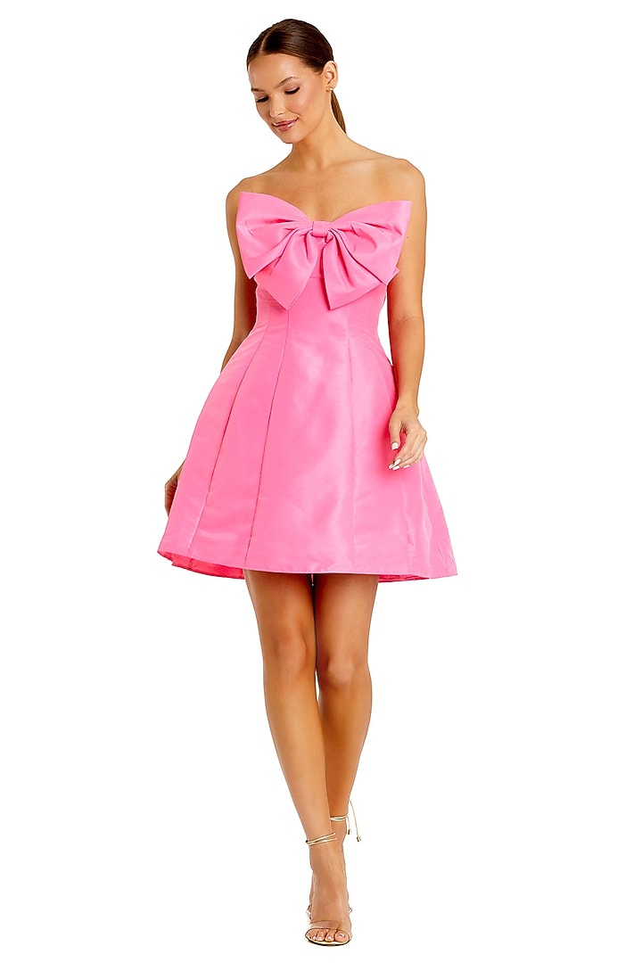 Pink Crepe Mini Cocktail Dress by Mac Duggal at Pernia's Pop Up Shop