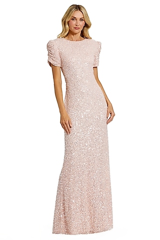 Blush Pink Polyester Gown by Mac Duggal