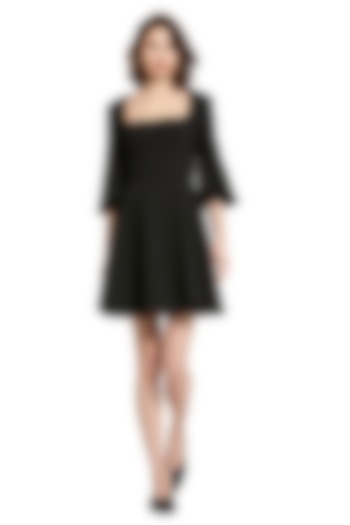 Black Crepe & Polyester Mini Cocktail Dress by Mac Duggal at Pernia's Pop Up Shop