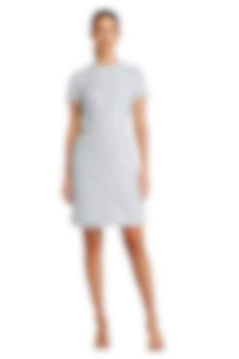 Blue Polyester Beaded A-Line Mini Shift Dress by Mac Duggal at Pernia's Pop Up Shop