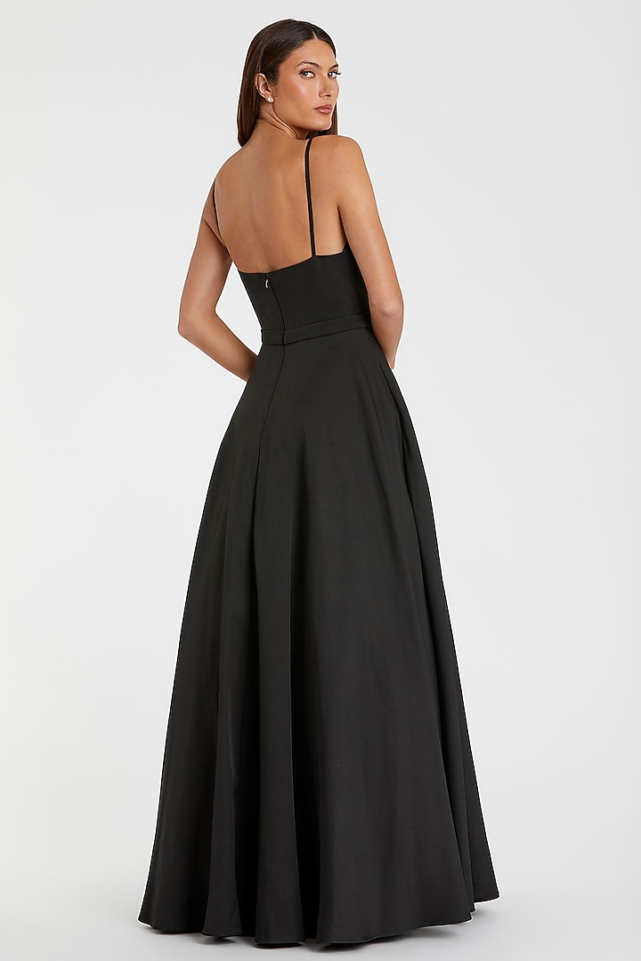 Black Polyester Engagement Gown by Mac Duggal at Pernia's Pop Up Shop