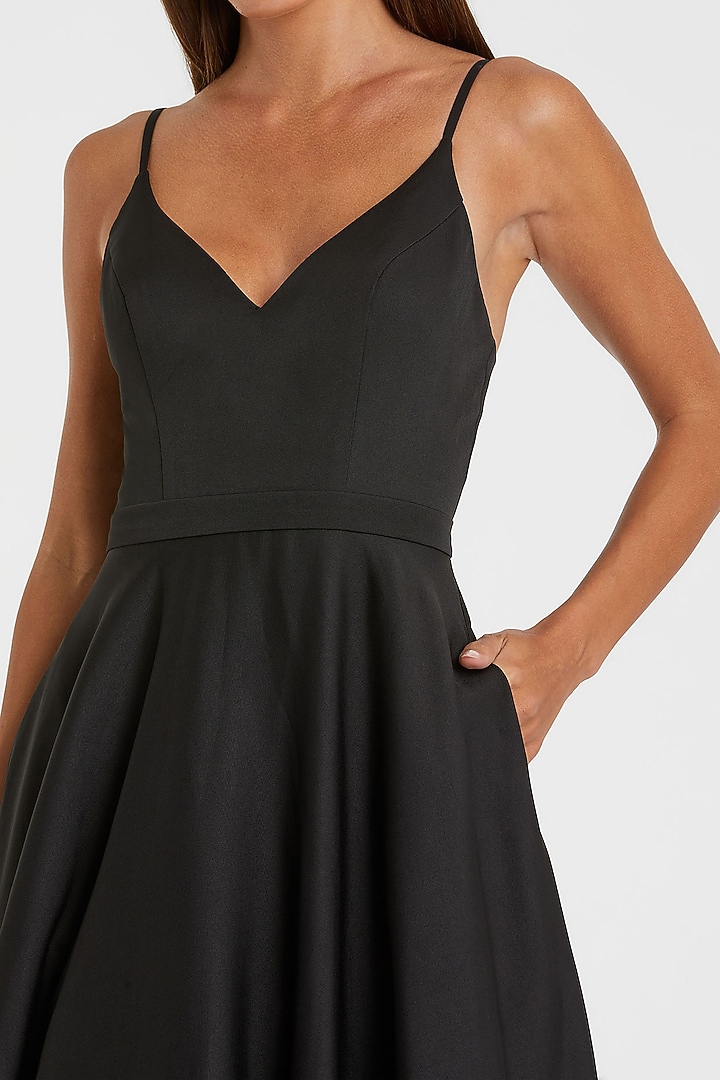 Black Polyester Engagement Gown by Mac Duggal at Pernia's Pop Up Shop