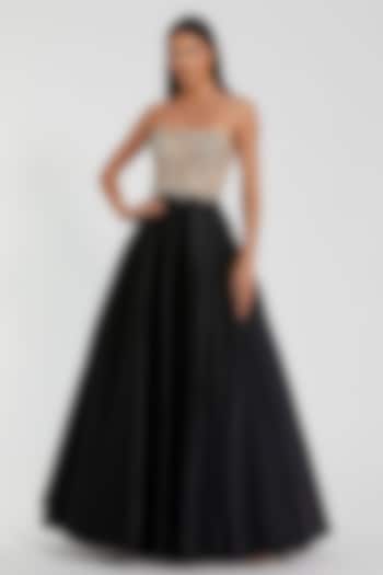  Black Polyester Embellished Ball Wedding Gown by Mac Duggal at Pernia's Pop Up Shop