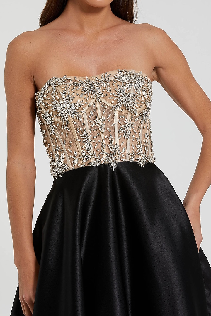 Black Polyester Embellished Ball Wedding Gown by Mac Duggal at Pernia's Pop Up Shop