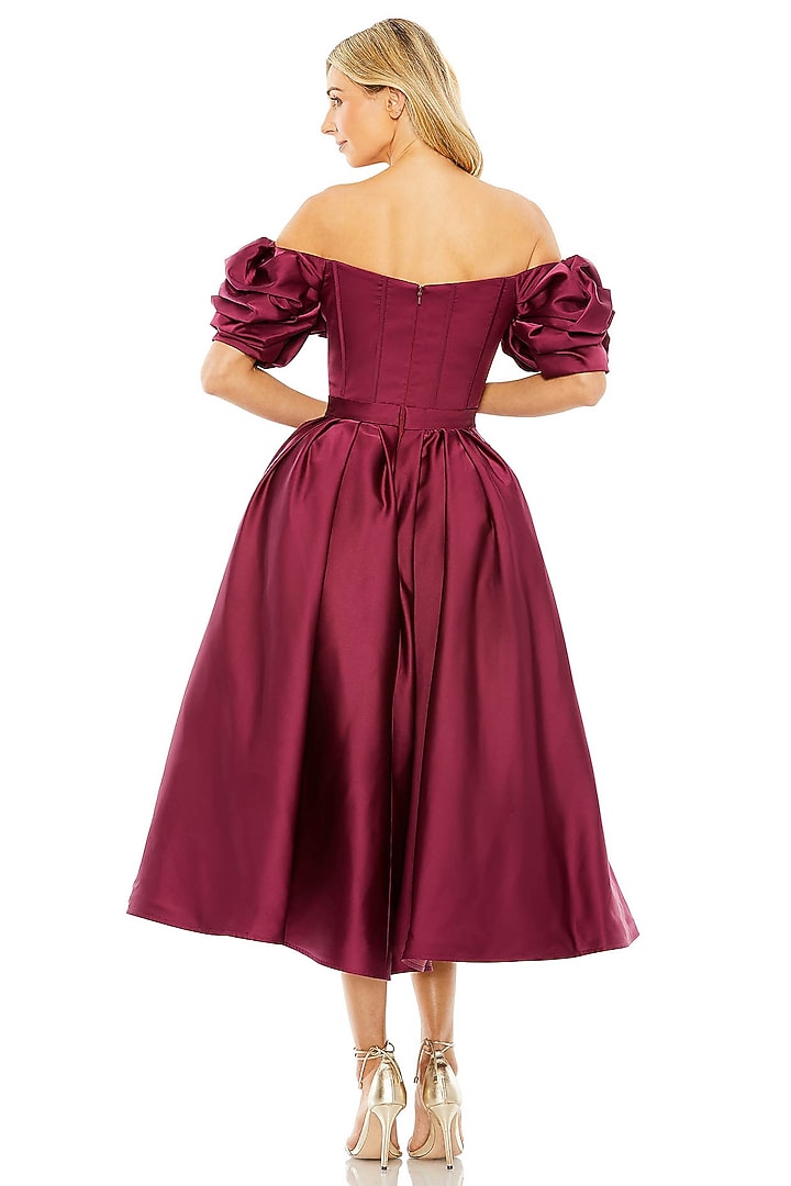 Plum Polyester & Satin Engagement Gown by Mac Duggal at Pernia's Pop Up Shop
