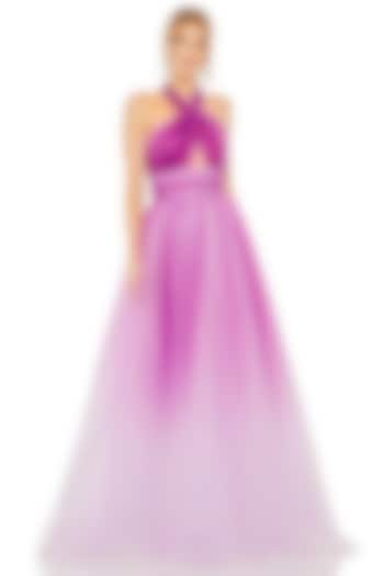 Purple Polyester & Tulle Ombre Engagement Gown by Mac Duggal at Pernia's Pop Up Shop