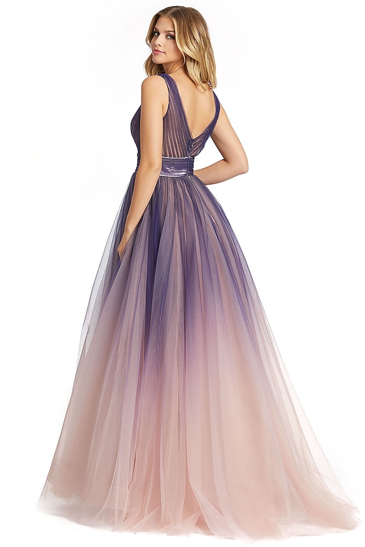 Blue Ombre Polyester Ball Engagement Gown by Mac Duggal at Pernia's Pop Up Shop