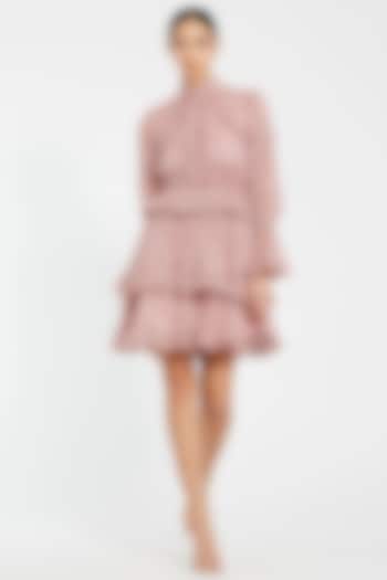 Cinnamon Polyester Floral Printed Mini Party Wear Dress by Mac Duggal at Pernia's Pop Up Shop