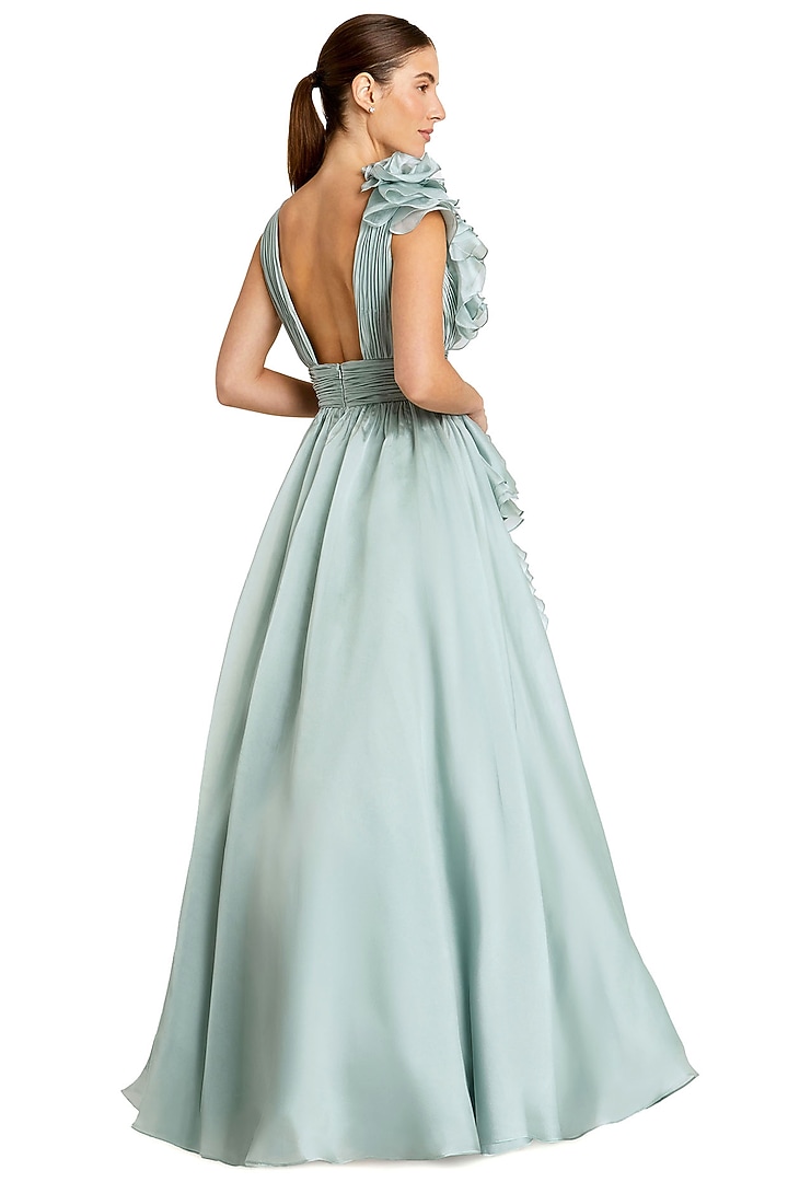 Mint Chiffon Ball Engagement Gown by Mac Duggal at Pernia's Pop Up Shop
