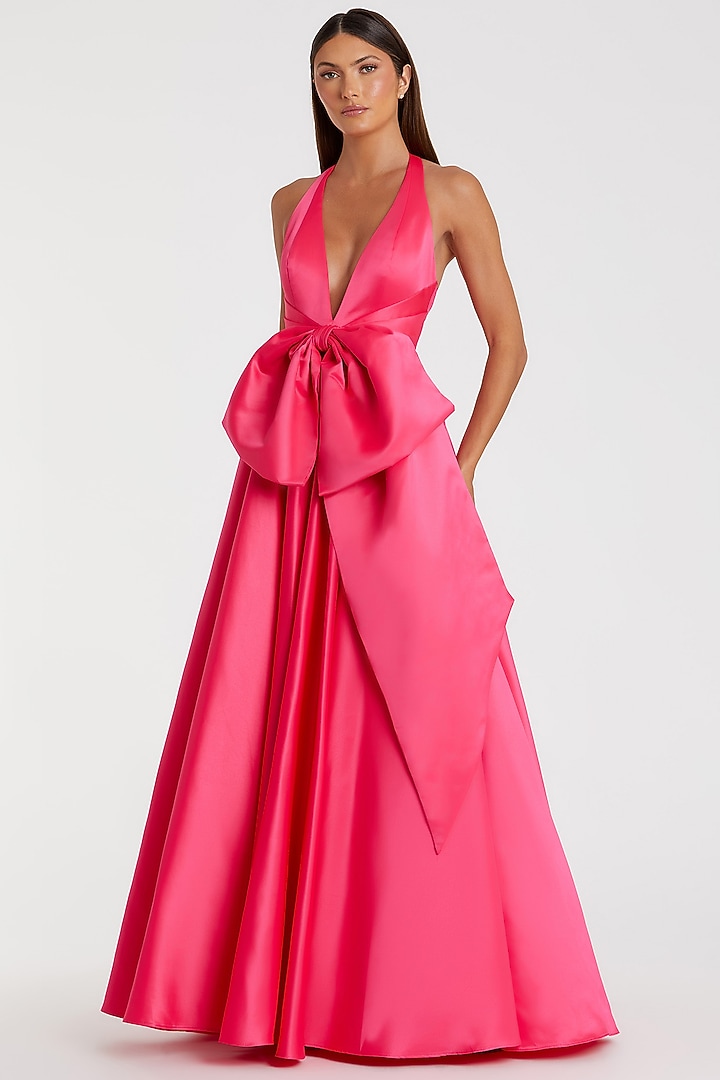 Hot Pink Polyester Engagement Gown by Mac Duggal at Pernia's Pop Up Shop