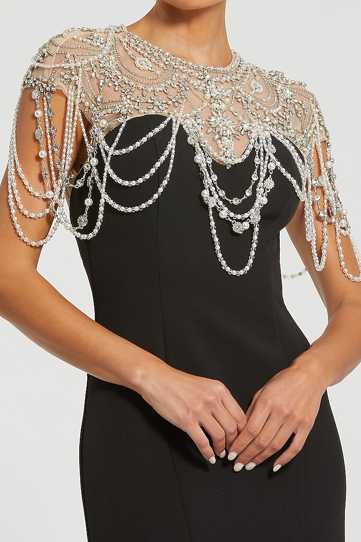 Black Polyester Mermaid Wedding Gown by Mac Duggal at Pernia's Pop Up Shop