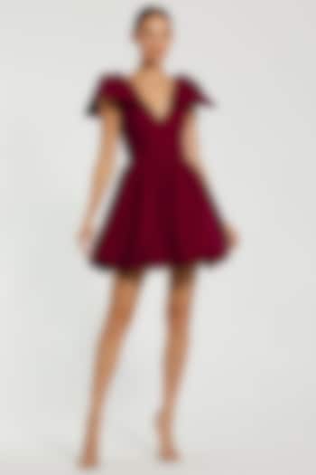 Berry Red Polyester Mini Cocktail Dress by Mac Duggal at Pernia's Pop Up Shop