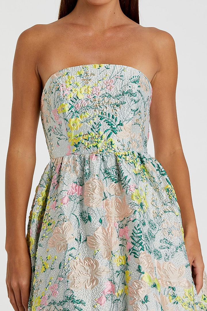 Multi-Colored Polyester Strapless A-Line Wedding Gown by Mac Duggal at Pernia's Pop Up Shop