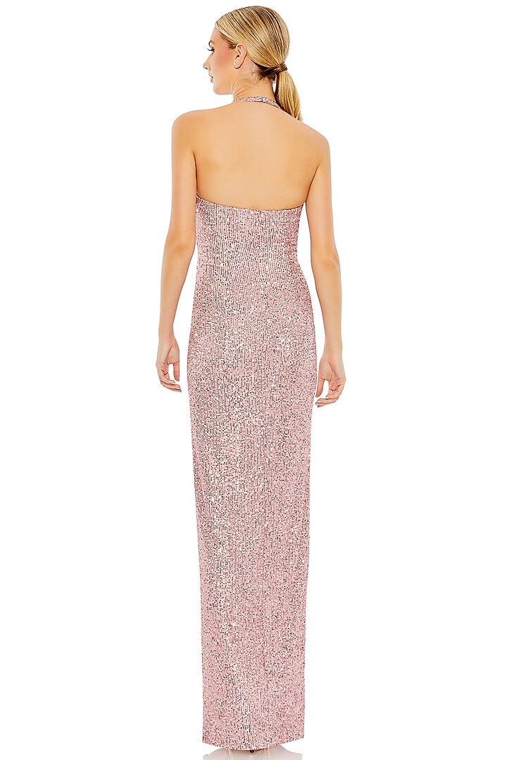 Rose Gold Polyester Engagement Gown by Mac Duggal at Pernia's Pop Up Shop