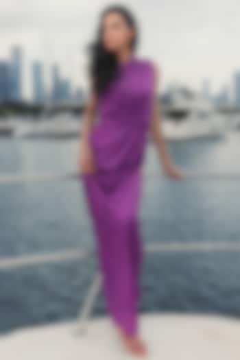 Purple Sequins One-Shoulder Engagement Gown by Mac Duggal at Pernia's Pop Up Shop