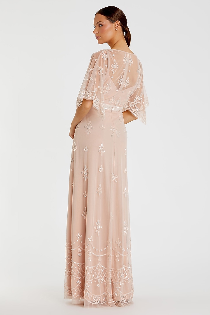 Pink Polyester Engagement Gown by Mac Duggal at Pernia's Pop Up Shop