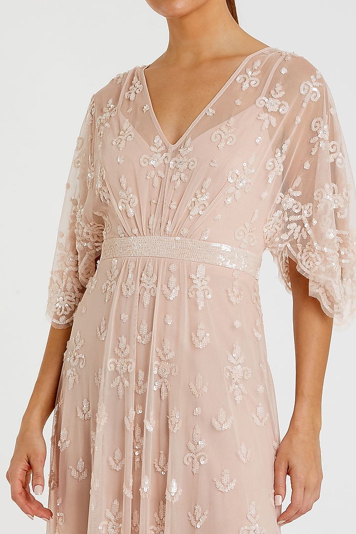 Pink Polyester Engagement Gown by Mac Duggal at Pernia's Pop Up Shop