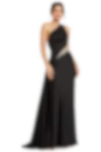 Black Polyester Engagement Gown by Mac Duggal at Pernia's Pop Up Shop