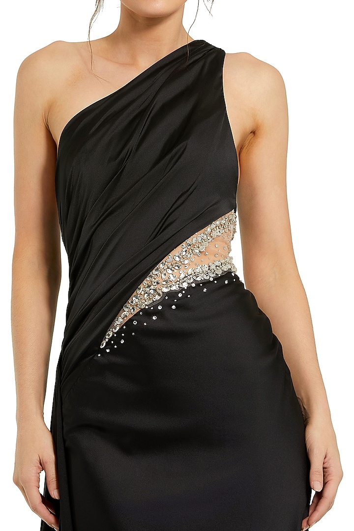 Black Polyester Engagement Gown by Mac Duggal at Pernia's Pop Up Shop