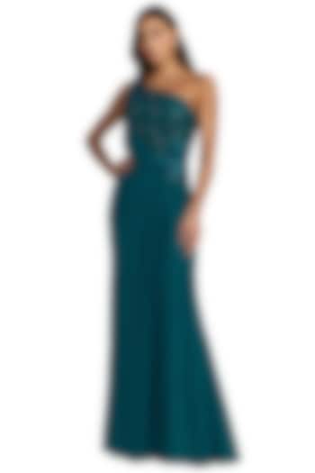 Ocean Polyester Embellished Engagement Gown by Mac Duggal at Pernia's Pop Up Shop