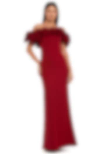 Ruby Polyester Embellished Engagement Gown by Mac Duggal at Pernia's Pop Up Shop