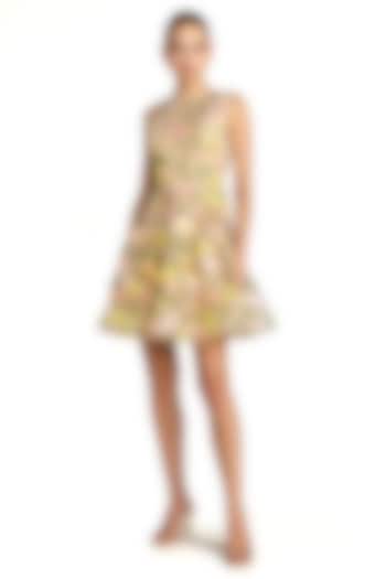 Multi-Colored Polyester Embroidered Mini Cocktail Dress by Mac Duggal at Pernia's Pop Up Shop