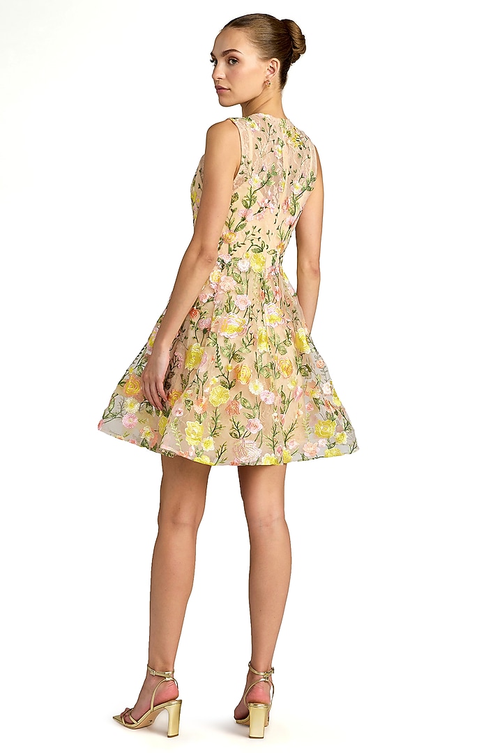 Multi-Colored Polyester Embroidered Mini Cocktail Dress by Mac Duggal at Pernia's Pop Up Shop