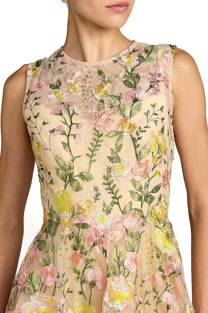 Multi-Colored Polyester Embroidered Mini Cocktail Dress by Mac Duggal at Pernia's Pop Up Shop